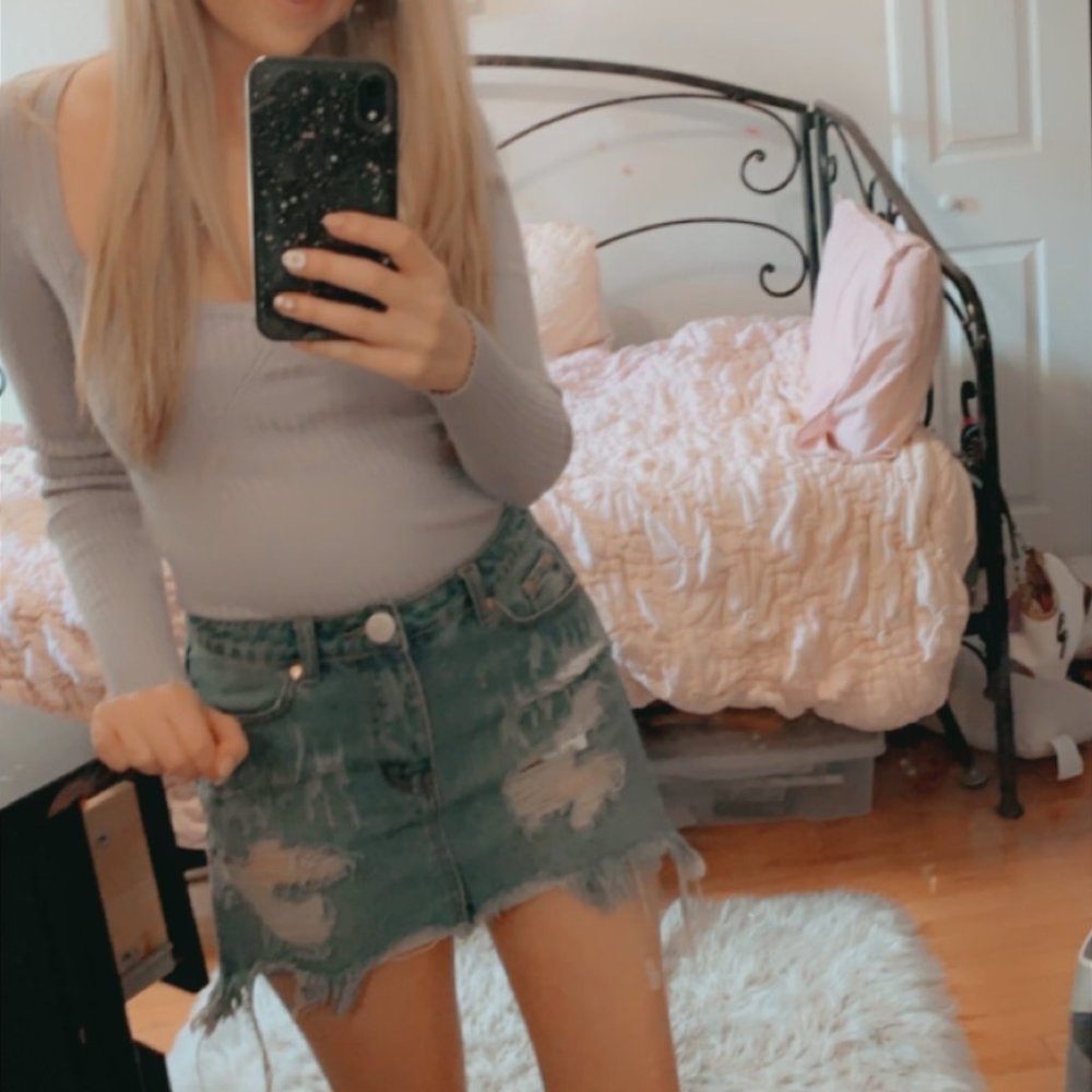 Denim Mini Skirt
